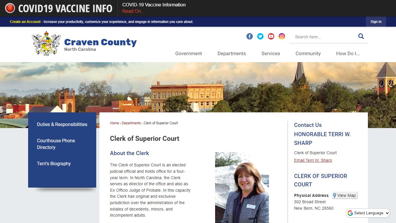Clerk of Superior Court | Craven County